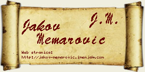 Jakov Memarović vizit kartica